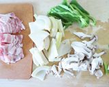 簡単美味しい【筍と豚の焼肉のたれ炒め】作り方1写真