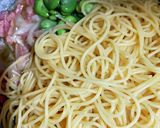 そら豆とベーコンのパスタ作り方5写真