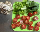 小松菜と干物のアクアパッツァ作り方1写真