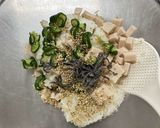 サラダチキンと塩昆布の＊冷おにぎり＊作り方4写真