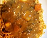 ナッツとニンニク香る焼きカレーそば作り方3写真
