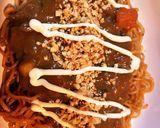 ナッツとニンニク香る焼きカレーそば作り方5写真