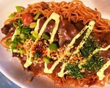 ナッツとニンニク香る焼きカレーそば作り方6写真