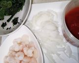えびトマトクリームパスタ作り方2写真