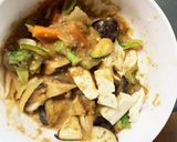 肉無簡単きな粉ごま赤味噌親子丼味野菜炒め作り方15写真