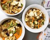 肉無簡単きな粉ごま赤味噌親子丼味野菜炒め作り方16写真