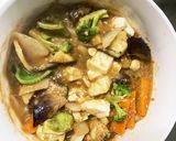 肉無簡単きな粉ごま赤味噌親子丼味野菜炒め作り方17写真