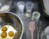 若草*ゆず茶ロールケーキ作り方1写真