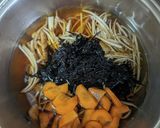 我が家のひじきと根菜おこわ（蒸し器）作り方6写真