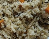 我が家のひじきと根菜おこわ（蒸し器）作り方16写真
