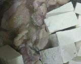 材料2つ♡鶏モモ肉で肉豆腐♡作り方2写真