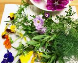 ビオラで華やか♡ グリーンサラダ作り方1写真