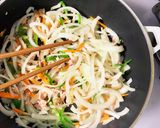 ツナの味噌中華風パスタフルーティー風味作り方4写真