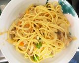 ツナの味噌中華風パスタフルーティー風味作り方9写真