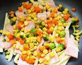 冷凍フラポと野菜ミックスのピザ風卵とじ作り方2写真