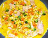冷凍フラポと野菜ミックスのピザ風卵とじ作り方3写真
