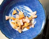 お一人様☆野菜たっぷり梅ポン味オムライス作り方1写真