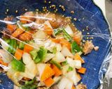 お一人様☆野菜たっぷり梅ポン味オムライス作り方5写真