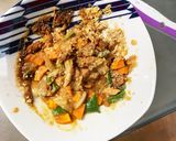 お一人様☆野菜たっぷり梅味噌味オムライス作り方7写真