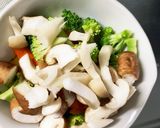 お一人様☆野菜たっぷり梅味噌味オムライス作り方17写真