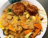 お一人様☆野菜たっぷり梅味噌味オムライス作り方29写真