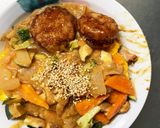 お一人様☆野菜たっぷり梅味噌味オムライス作り方30写真