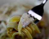 梅と温泉卵のパスタ作り方23写真
