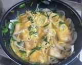 薄揚げと新玉ねぎの卵丼作り方2写真