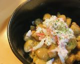 毎日の納豆●カニかまぼこの彩りトッピング作り方1写真