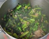*かき菜と豚肉の炒め煮*作り方3写真