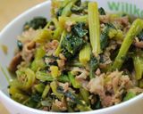 *かき菜と豚肉の炒め煮*作り方4写真