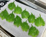 電子レンジで♪大葉のサクッとチップス作り方2写真