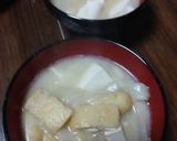 玉ねぎ豆腐油揚げの味噌汁作り方7写真