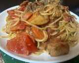 スパゲティ・そば湯のトマト煮込み作り方10写真