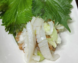 酒のつまみ　納豆とイカの刺身　203作り方3写真