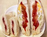 目玉焼きとトマトのサンドイッチ作り方3写真