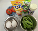 スナックエンドウとトマト炒め作り方1写真