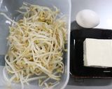 簡単★美味★木綿豆腐もやし炒めの卵とじ作り方1写真