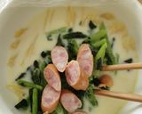 レンジdeほうれん草クリームパスタ☆米粉作り方3写真