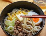 味噌ラーメン風うどん作り方4写真