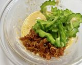 ミミガージャーキーとゴーヤーのかき揚げ作り方3写真
