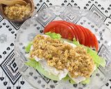 簡単・お手軽＊蒸し鶏のナッツソースがけ作り方7写真