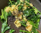 ほうれん草と卵の塩昆布バターソテー作り方3写真