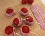 お弁当☆トマトのベーコン巻き作り方2写真