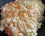 干しあみえびとキャベツの塩焼きそば作り方7写真