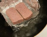 食パンにジャストフィットするスパムエッグ作り方1写真