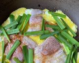 豚バラとニラのスパイシー薄焼き作り方2写真