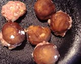 椎茸と挽き肉の重ね焼き♪作り方3写真