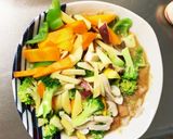 お一人様野菜たっぷりすっきりウインナー丼作り方12写真