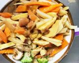 お一人様野菜たっぷり洋風ウインナー天津飯作り方13写真
